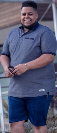 D555 Newcastle Polo Shirt Grey - Pólos - Pólos Tamanhos Grandes Homem