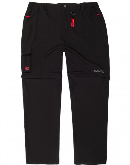Adamo Tobias Outdoor Zipp-off Pants Black - Roupa desportiva & Outdoor - Roupa Desportiva Tamanhos Grandes
