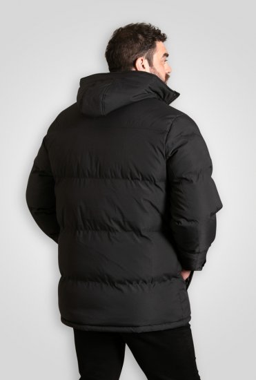 D555 Wolverhampton Quilted Padded Jacket with Hood Black - Casacos - Casacos Homem Tamanhos Grandes