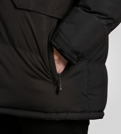 D555 Wolverhampton Quilted Padded Jacket with Hood Black - Casacos - Casacos Homem Tamanhos Grandes