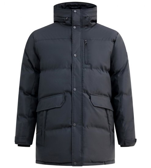 D555 Wolverhampton Quilted Padded Jacket with Hood Black - Casacos - Casacos Homem Tamanhos Grandes