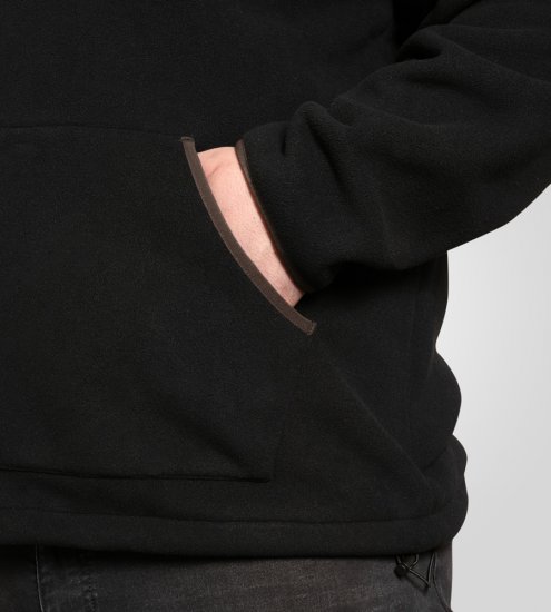 D555 Louth Micro Fleece Jacket with Sherpa Lining Black - Casacos - Casacos Homem Tamanhos Grandes