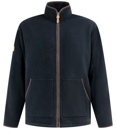 D555 Louth Micro Fleece Jacket with Sherpa Lining Black - Casacos - Casacos Homem Tamanhos Grandes