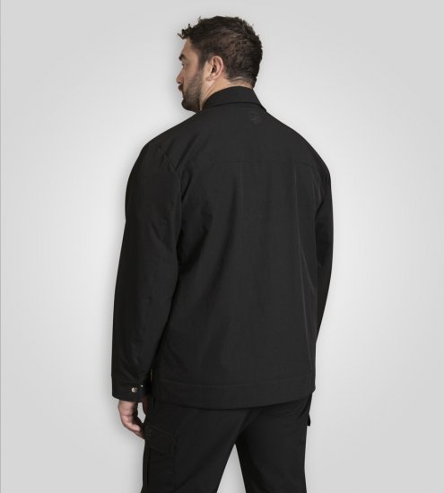 D555 Wimbledon Couture Stretch Jacket with Zipper Black TALL SIZE - Casacos - Casacos Homem Tamanhos Grandes