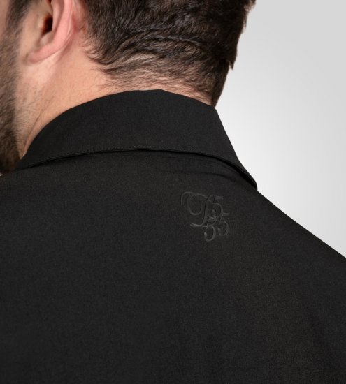 D555 Wimbledon Couture Stretch Jacket with Zipper Black - Casacos - Casacos Homem Tamanhos Grandes