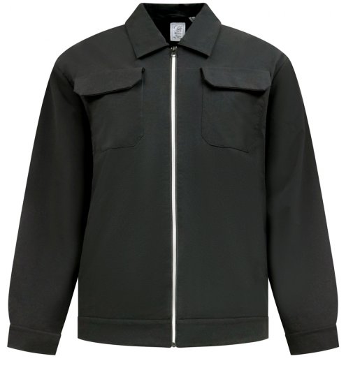 D555 Wimbledon Couture Stretch Jacket with Zipper Black - Casacos - Casacos Homem Tamanhos Grandes
