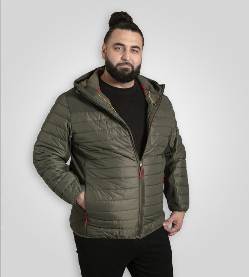 D555 Northfield Casaco hybrid softshell com capuz caqui - Casacos - Casacos Homem Tamanhos Grandes