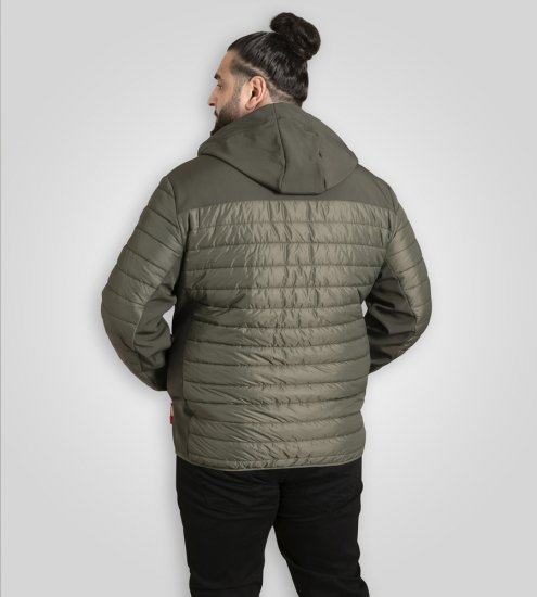D555 Northfield Casaco hybrid softshell com capuz caqui - Casacos - Casacos Homem Tamanhos Grandes