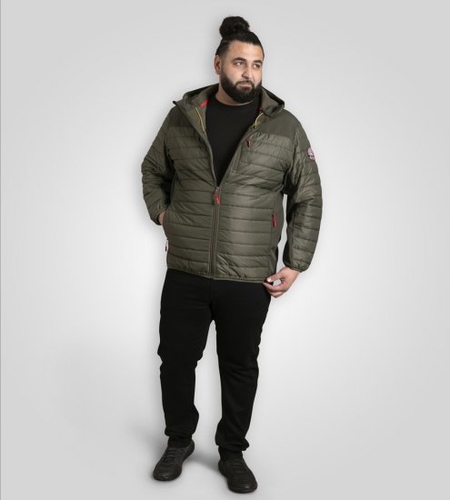 D555 Northfield Casaco hybrid softshell com capuz caqui - Casacos - Casacos Homem Tamanhos Grandes