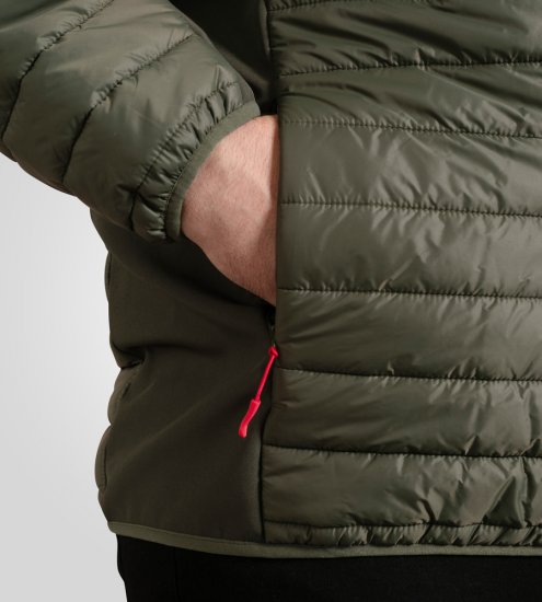 D555 Northfield Casaco hybrid softshell com capuz caqui - Casacos - Casacos Homem Tamanhos Grandes