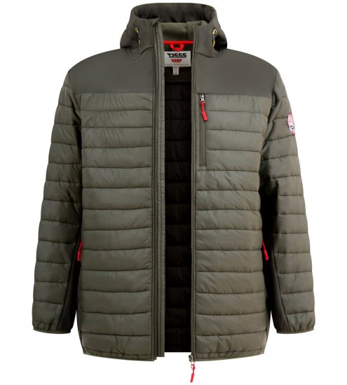D555 Northfield Casaco hybrid softshell com capuz caqui - Casacos - Casacos Homem Tamanhos Grandes