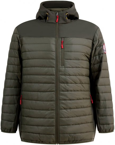 D555 Northfield Casaco hybrid softshell com capuz caqui - Casacos - Casacos Homem Tamanhos Grandes