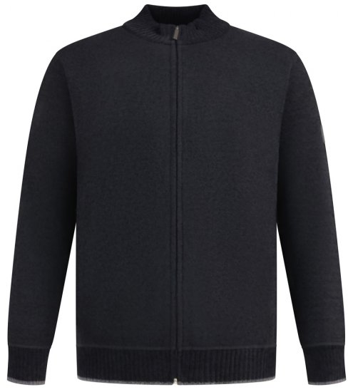 D555 Enrique Casaco De Chenille Tricotado Com Fecho Preto - Sweatshirts & hoodies - Sweatshirt & Camisolas com Capuz tamanhos grandes