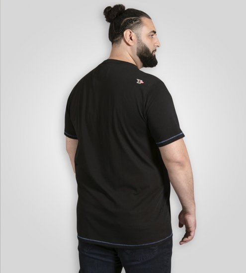 D555 Dewsbury Skeleton on Bike Crew Neck T-Shirt Black - T-shirts - T-shirts Homem Tamanhos Grandes