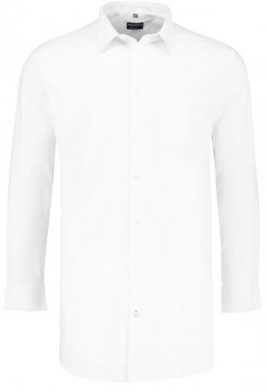 Adamo John Comfort Fit Long Sleeve shirt White - Camisas - Camisas Homem Tamanhos Grandes