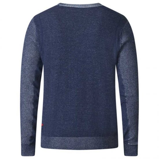 D555 Bryson Crewneck Sweater with Pocket Navy - Sweatshirts & hoodies - Sweatshirt & Camisolas com Capuz tamanhos grandes