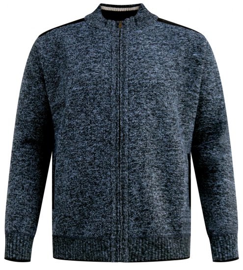 D555 Dereham 1 Casaco Tricotado Com Fecho E Forro Azul-Marinho - Sweatshirts & hoodies - Sweatshirt & Camisolas com Capuz tamanhos grandes