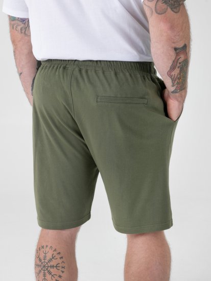 D555 Mitchell 1 Calções Stretch com Cintura Elástica Khaki - Calças & calções de fato de treino - Calças de Fato de Treino Tamanhos Grandes 