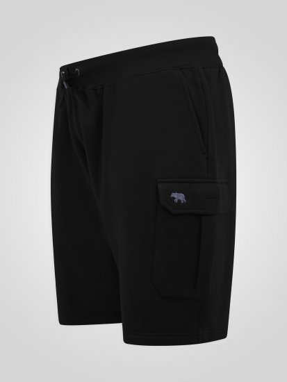 D555 Robinson 1 Calções Fleece Cargo com Cintura Elástica Preto - Calças & calções de fato de treino - Calças de Fato de Treino Tamanhos Grandes 