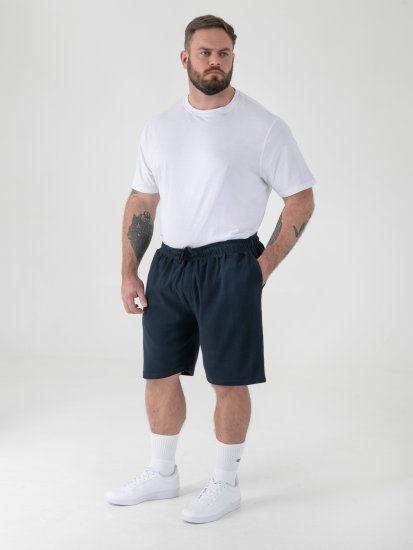 D555 Mitchell 2 Calções Stretch com Cintura Elástica Azul-Marinho - Calças & calções de fato de treino - Calças de Fato de Treino Tamanhos Grandes 