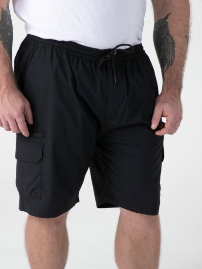 D555 Thomas Calções Stretch com Cintura Elástica Preto - Calções - Calções Homem Tamanhos Grandes