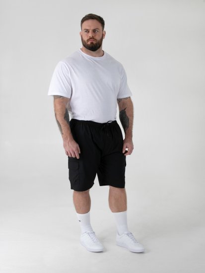 D555 Thomas Calções Stretch com Cintura Elástica Preto - Calções - Calções Homem Tamanhos Grandes