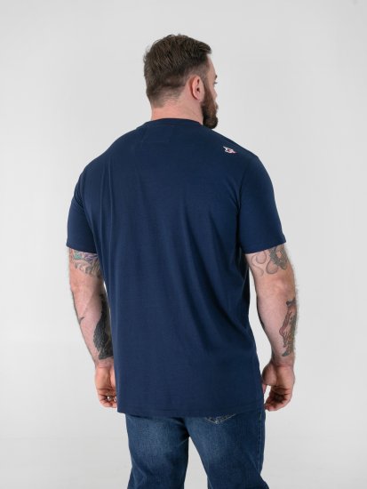 D555 Linton T-shirt com Estampa de Caveira Multicolorida Azul-Marinho - T-shirts - T-shirts Homem Tamanhos Grandes