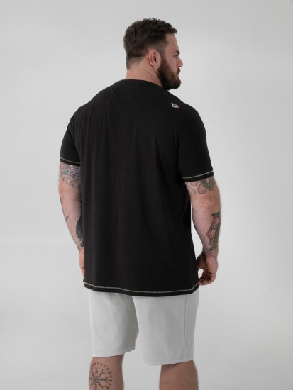 D555 Macfarlan T-shirt com Estampa de Gorila Preto - Toda a roupa - Roupa de homem tamanhos grandes 2XL-14XL