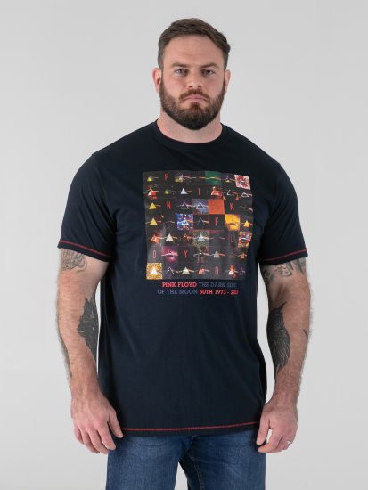 D555 Otto Official Pink Floyd 50th Anniversary T-shirt com Estampa Azul-Marinho - T-shirts - T-shirts Homem Tamanhos Grandes