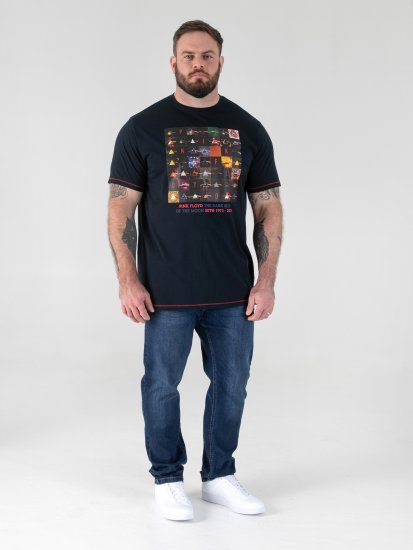 D555 Otto Official Pink Floyd 50th Anniversary T-shirt com Estampa Azul-Marinho - T-shirts - T-shirts Homem Tamanhos Grandes