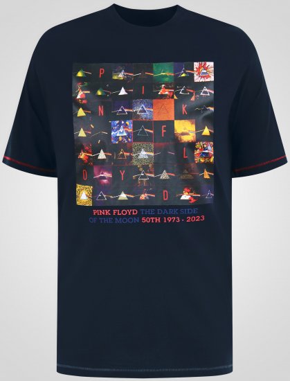 D555 Otto Official Pink Floyd 50th Anniversary T-shirt com Estampa Azul-Marinho - T-shirts - T-shirts Homem Tamanhos Grandes