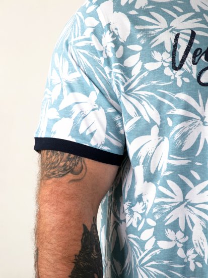 D555 Shoreham AO T-shirt com Estampa Venice Beach Azul - T-shirts - T-shirts Homem Tamanhos Grandes