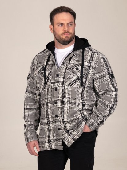 D555 Hayes Sobrecamisa Cinzento - Camisas - Camisas Homem Tamanhos Grandes