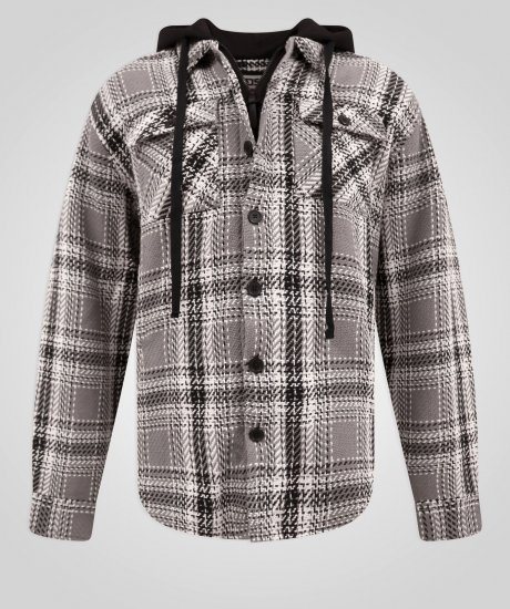 D555 Hayes Sobrecamisa Cinzento - Camisas - Camisas Homem Tamanhos Grandes