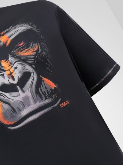 D555 Perkins T-shirt estampada Preto - T-shirts - T-shirts Homem Tamanhos Grandes