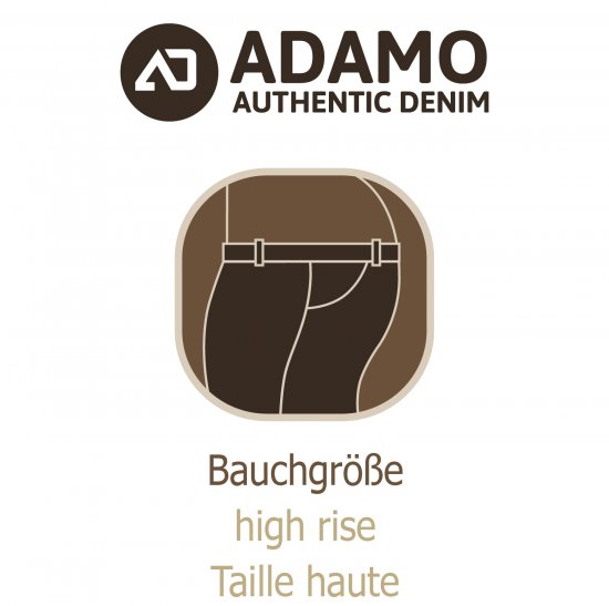 Adamo 5-Pocket High Rise Jeans Medium Blue - Jeans & calças - Jeans & Calças Tamanhos Grandes Homem