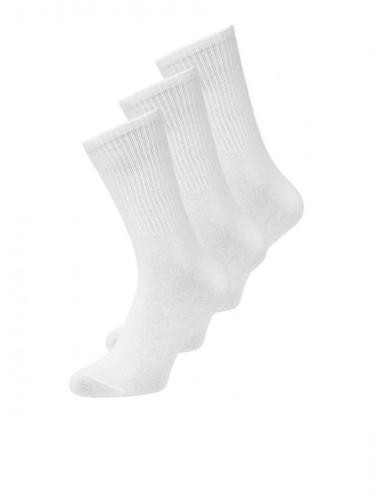 Jack & Jones Charles Meias de ténis Branco pack de 3 - Roupa Interior & natação - Roupa interior Homem Tamanhos Grandes
