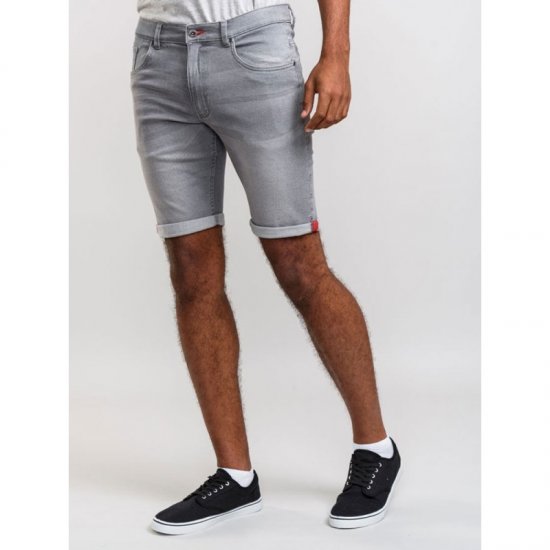 D555 Griffin Denim Shorts Grey - Calções - Calções Homem Tamanhos Grandes