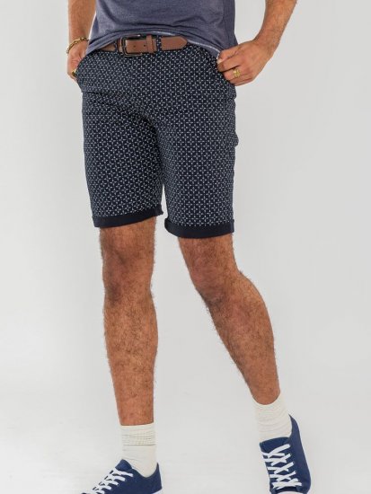 D555 Magna AO Print Stretch Chino Shorts - Calções - Calções Homem Tamanhos Grandes
