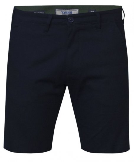 D555 Opala-1 Stretch Chino Shorts Navy - Calções - Calções Homem Tamanhos Grandes