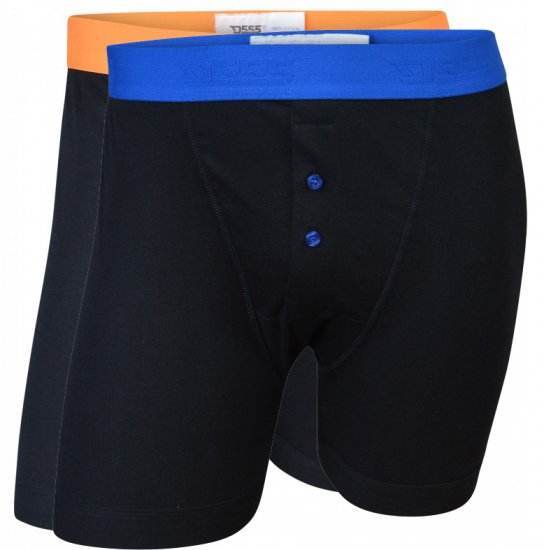 D555 Ranger Boxershorts Black 2-pack - Roupa Interior & natação - Roupa interior Homem Tamanhos Grandes