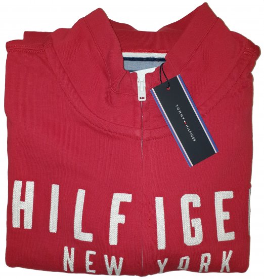 Tommy Hilfiger Kent Zip Thru Sweatshirt Red - A promoção louca de abril da Motley - 