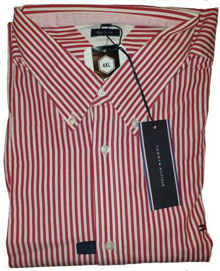 Tommy Hilfiger North Stripe Long Sleeve Shirt Red - A promoção louca de abril da Motley - 