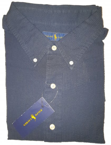 Polo Ralph Lauren TC7I Navy Short Sleeve Shirt - A promoção louca de abril da Motley - 