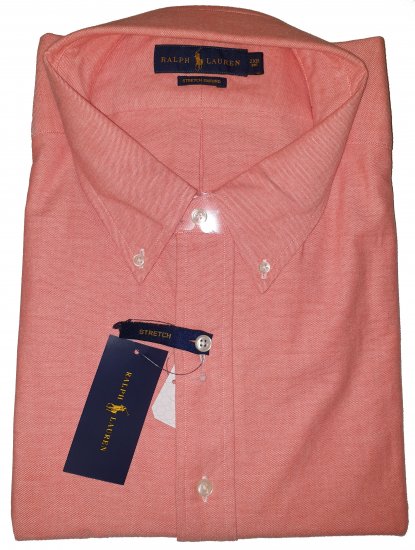 Ralph Lauren TC7E Long Sleeve Shirt Orange/White - A promoção louca de abril da Motley - 