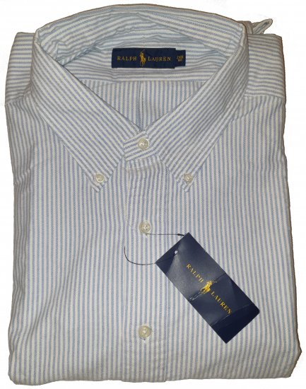 Polo Ralph Lauren TC6U Shirt Blue/White Stripe - A promoção louca de abril da Motley - 