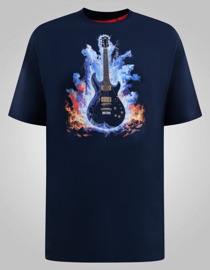 D555 Slater T-shirt estampada Azul-marinho - T-shirts - T-shirts Homem Tamanhos Grandes