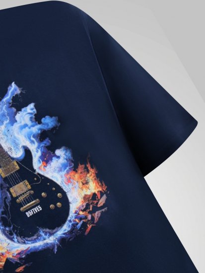 D555 Slater T-shirt estampada Azul-marinho - T-shirts - T-shirts Homem Tamanhos Grandes