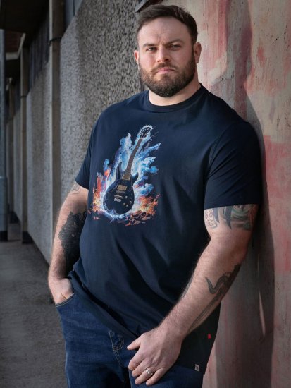 D555 Slater T-shirt estampada Azul-marinho - T-shirts - T-shirts Homem Tamanhos Grandes