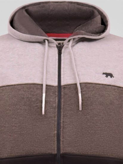 D555 Fitzgerald Zip Through Hoody With Cut & Sew Panels Preto - Sweatshirts & hoodies - Sweatshirt & Camisolas com Capuz tamanhos grandes